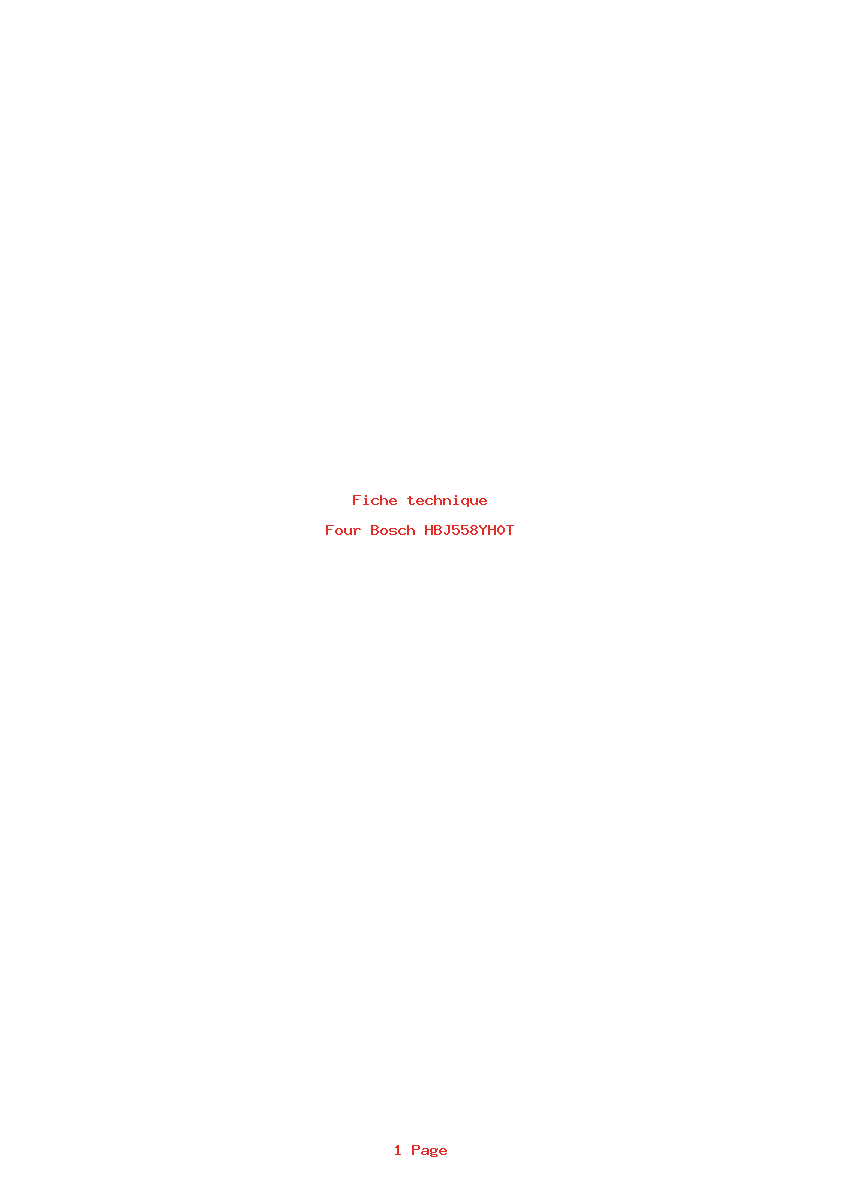 Image de la première page du manuel de l'appareil HBJ558YH0T