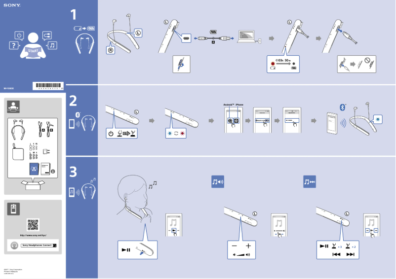 Page 1 de la notice Manuel utilisateur Sony WI-1000XN