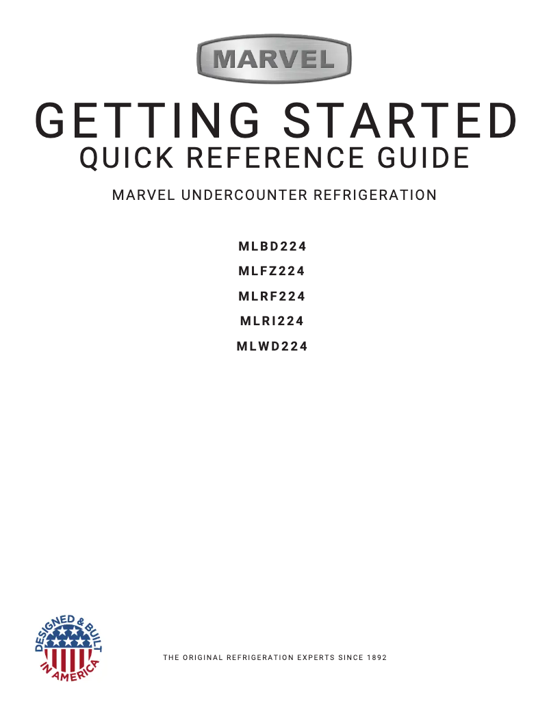 Page 1 de la notice Guide d'installation Marvel MPWC415IS31A