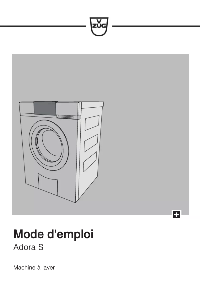 Page 1 de la notice Manuel utilisateur V-Zug WAASL