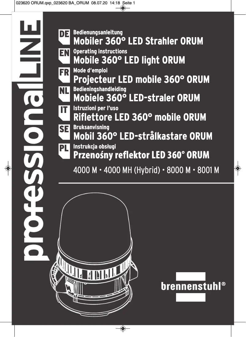 Página 1 del manual Manual de usuario Brennenstuhl ORUM 8000 M