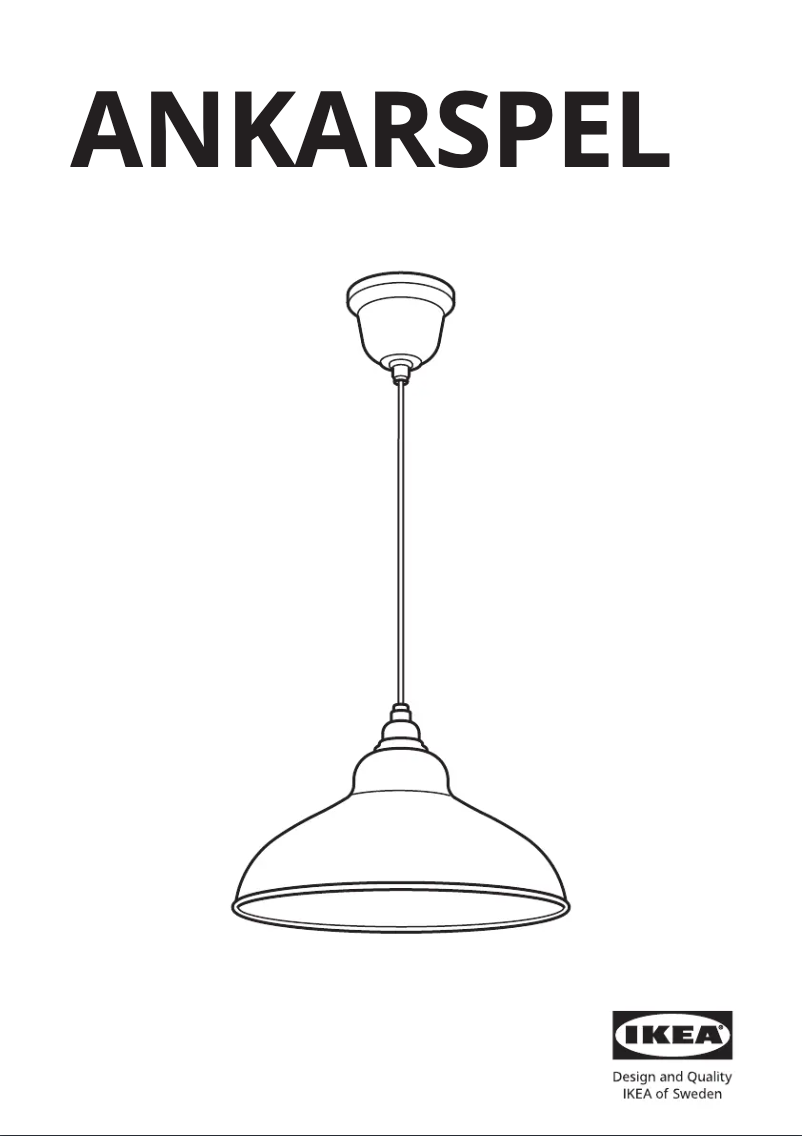 Page 1 de la notice Manuel utilisateur Ikea ANKARSPEL 304.943.35
