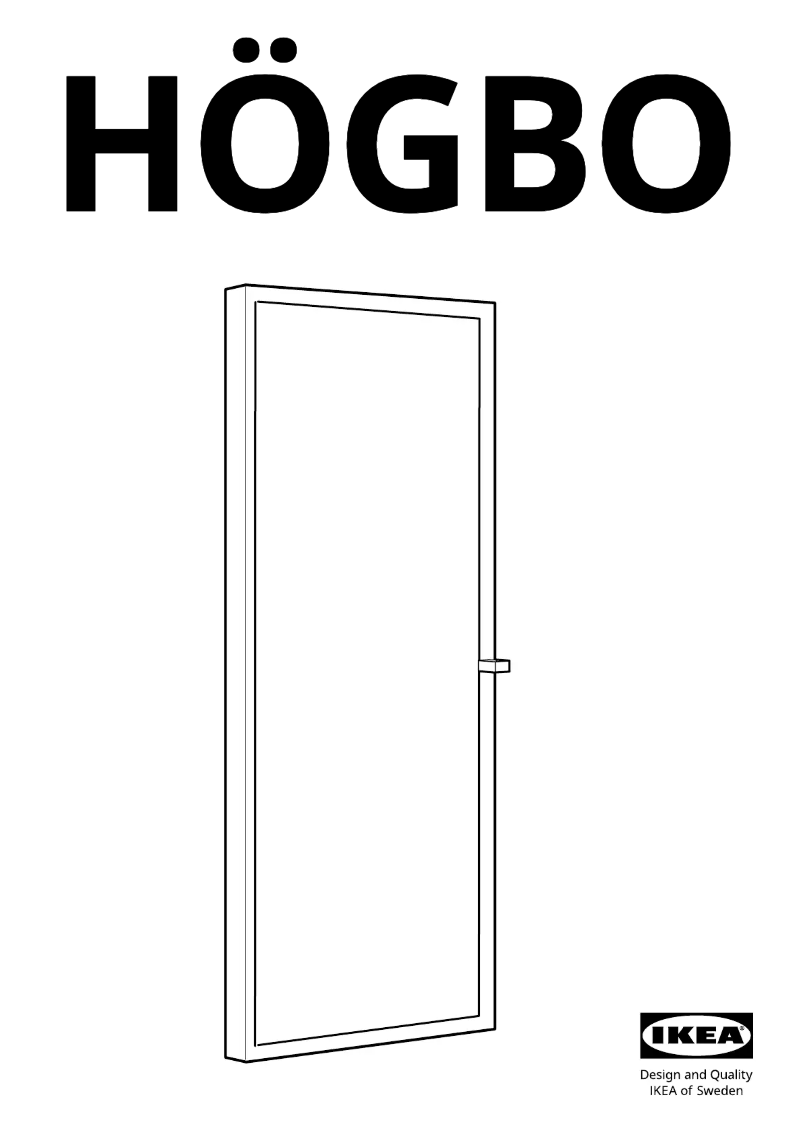 Page 1 de la notice Manuel utilisateur Ikea HÖGBO 405.302.53