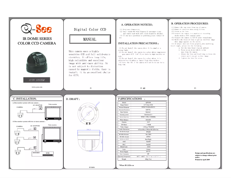 Página 1 del manual Manual de usuario Q-See QPD308