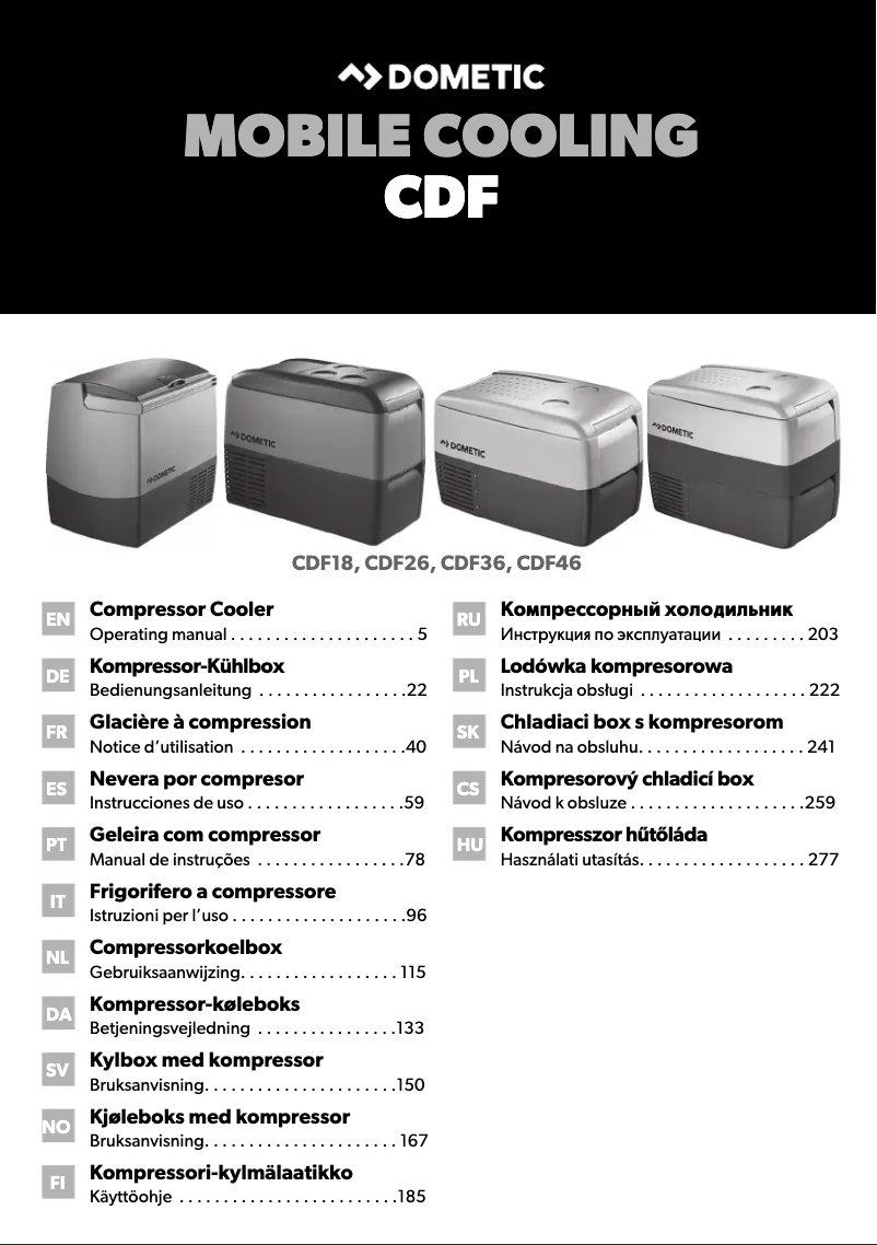 Página 1 del manual Manual de usuario Dometic CoolFreeze CDF 46