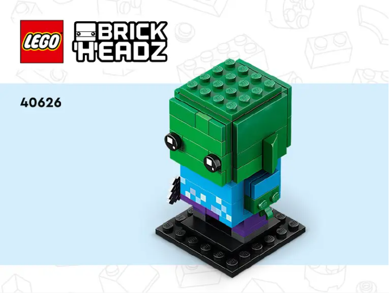 Página 1 del manual Manual de usuario Lego Brickheadz 40626
