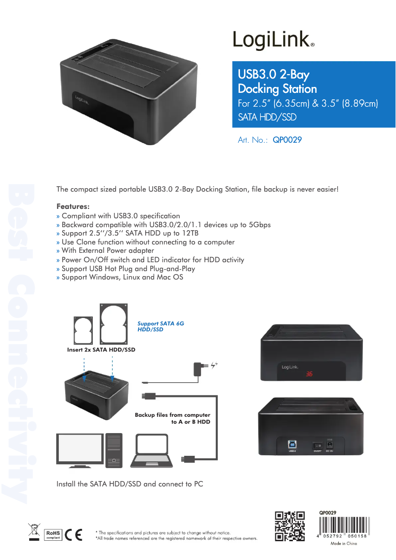 Página 1 del manual Manual de usuario LogiLink QP0029