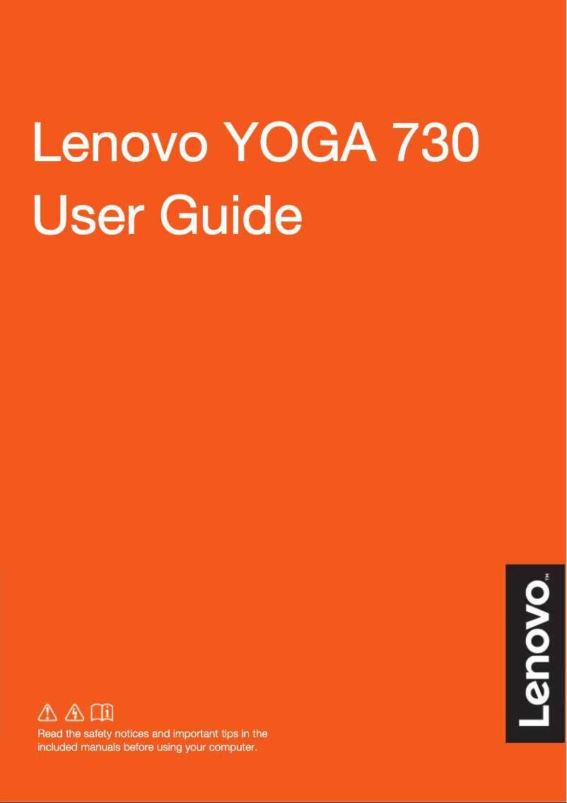 Page 1 of the manual User Manual Lenovo Yoga 730