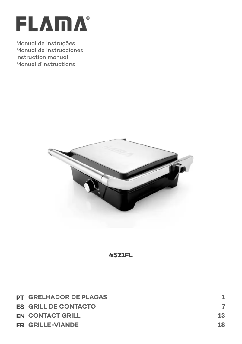 Página 1 del manual Manual de usuario Flama 4521FL