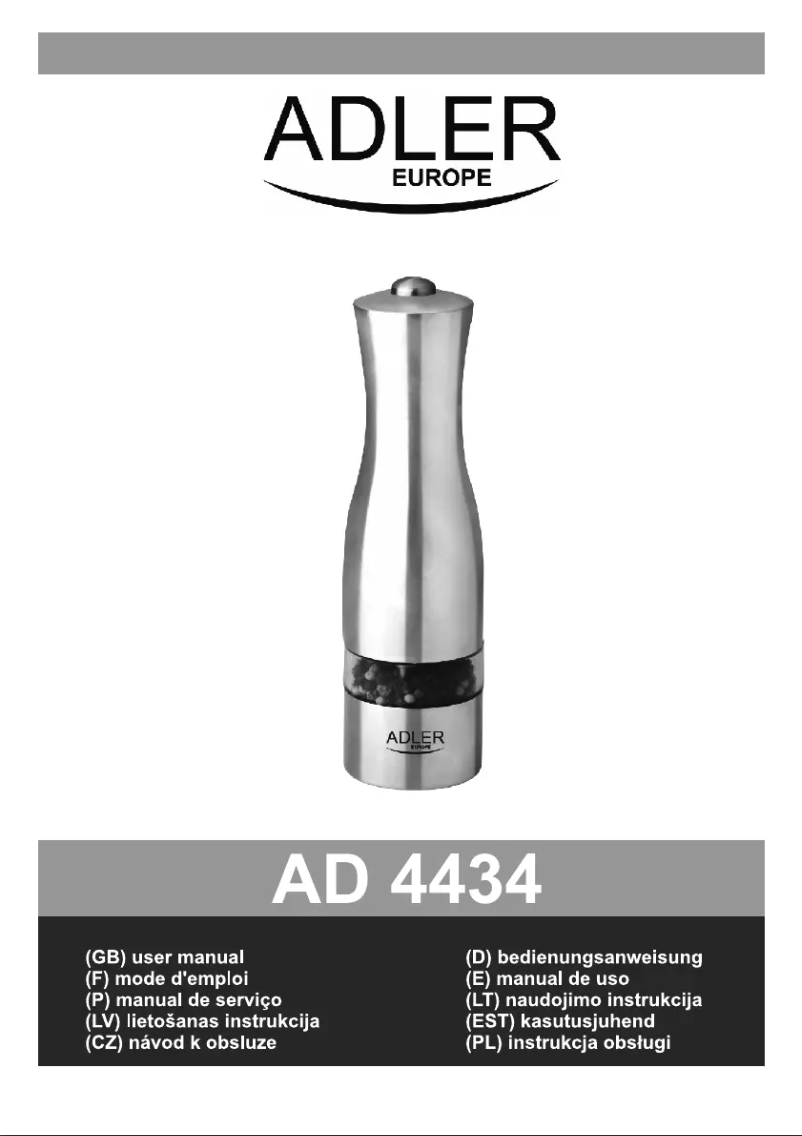 Page 1 of the manual User Manual Adler AD 4434