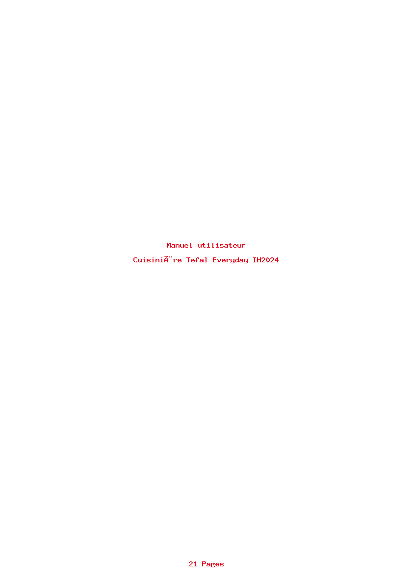 Page 1 de la notice Manuel utilisateur Tefal Everyday IH2024