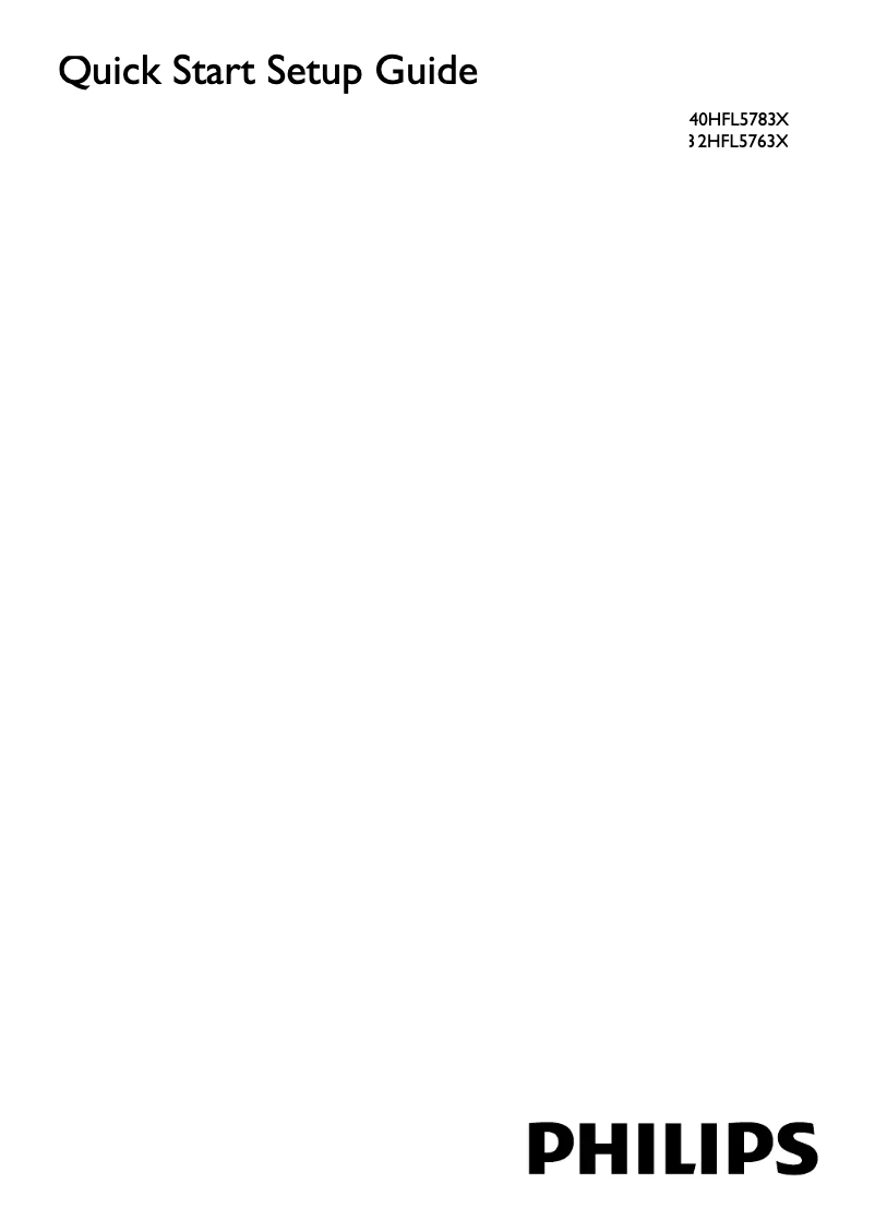 Page n°1 - Manuel utilisateur Philips 32HFL5763X