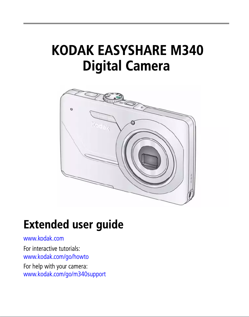Page 1 de la notice Manuel utilisateur Kodak EasyShare M340