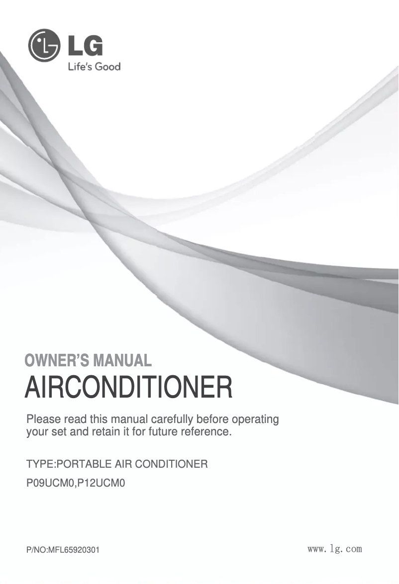 Página 1 del manual Manual de usuario LG P09UCM0