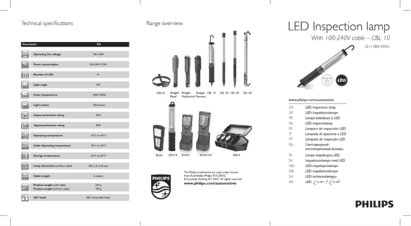 Página 1 del manual Manual de usuario Philips LPL35X1
