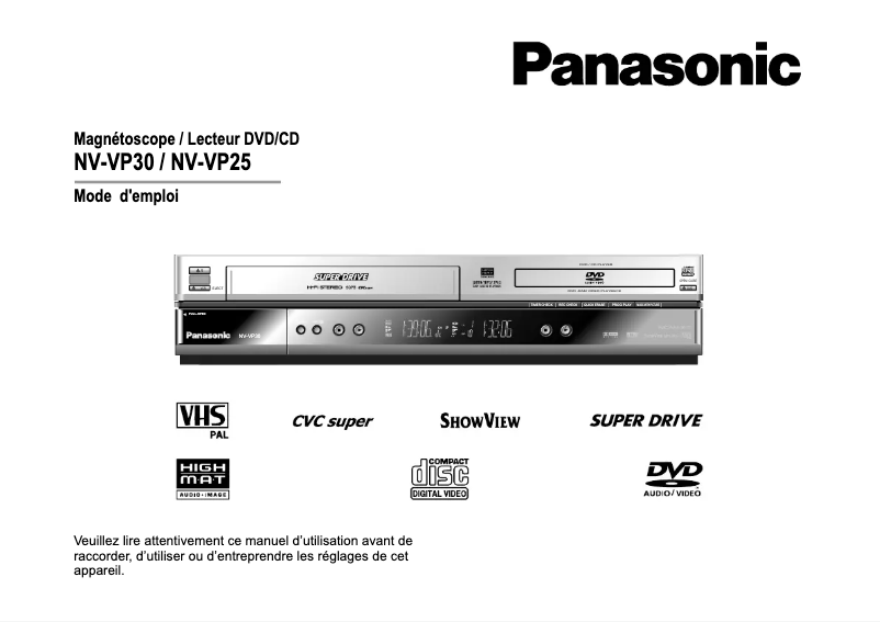 Página 1 del manual Manual de usuario Panasonic NV-VP25