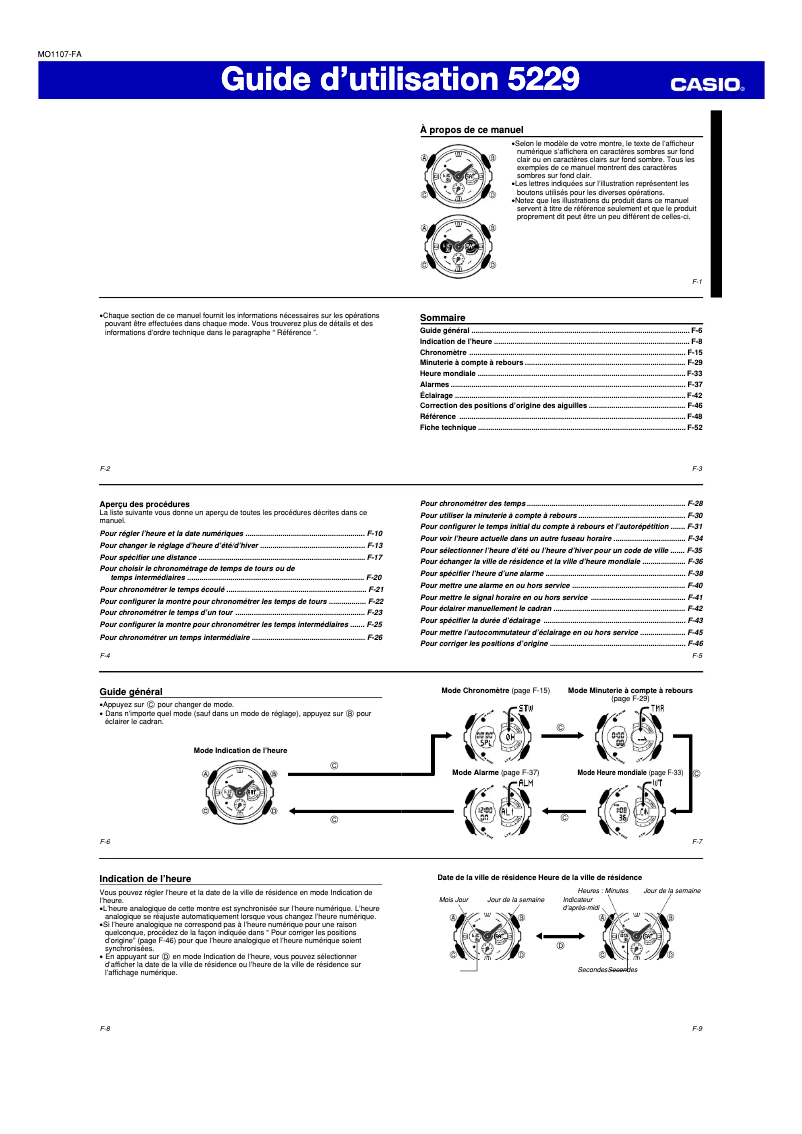 Page 1 de la notice Manuel utilisateur Casio GA-200SH-8AER