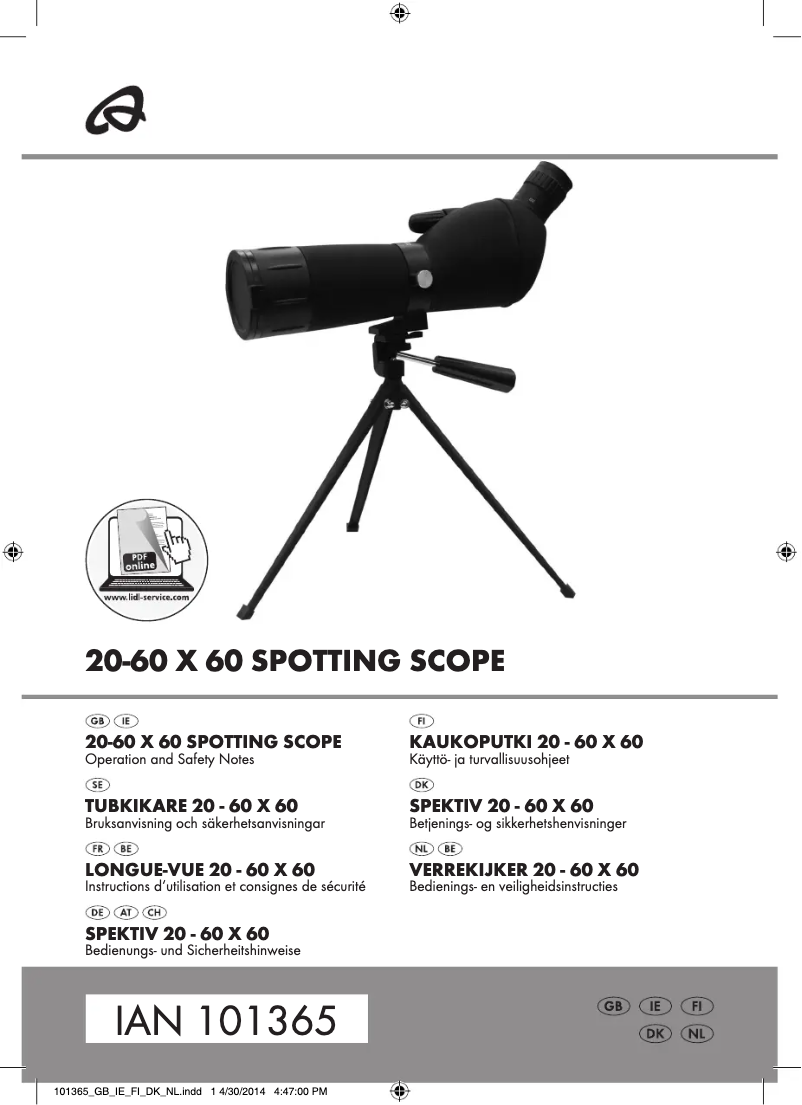 Page 1 of the manual User Manual Auriol IAN 101365