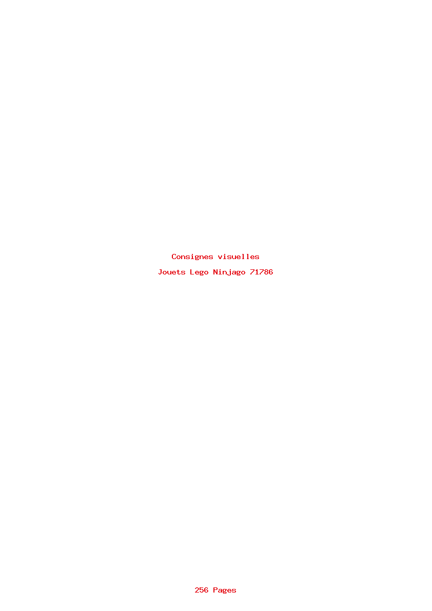 Image de la première page du manuel de l'appareil Ninjago 71786