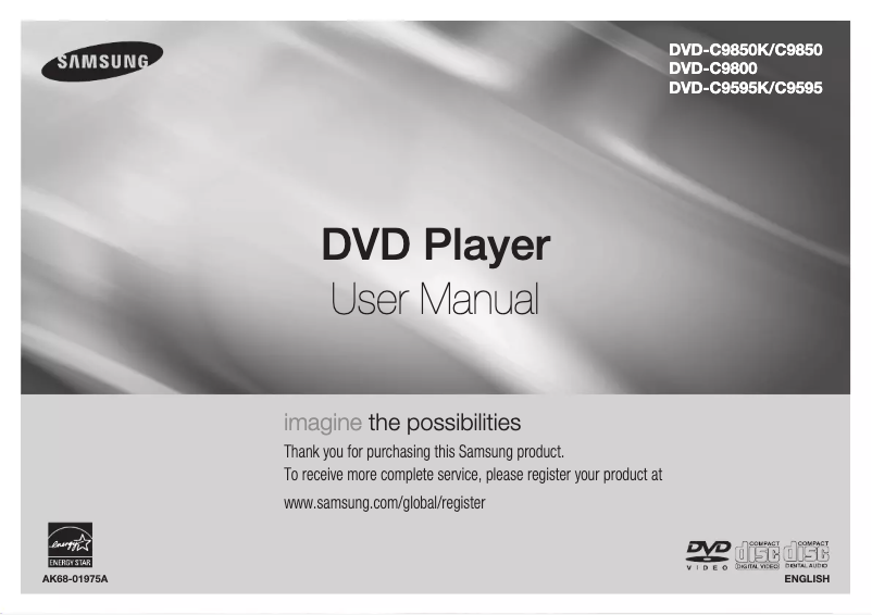 Page n°1 - Manuel utilisateur Samsung DVD-C9850