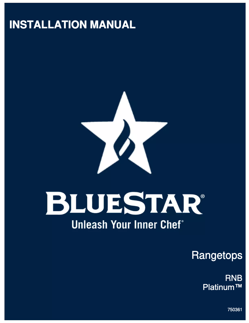 Página 1 del manual Manual de usuario BlueStar RGTNB606FTV2L