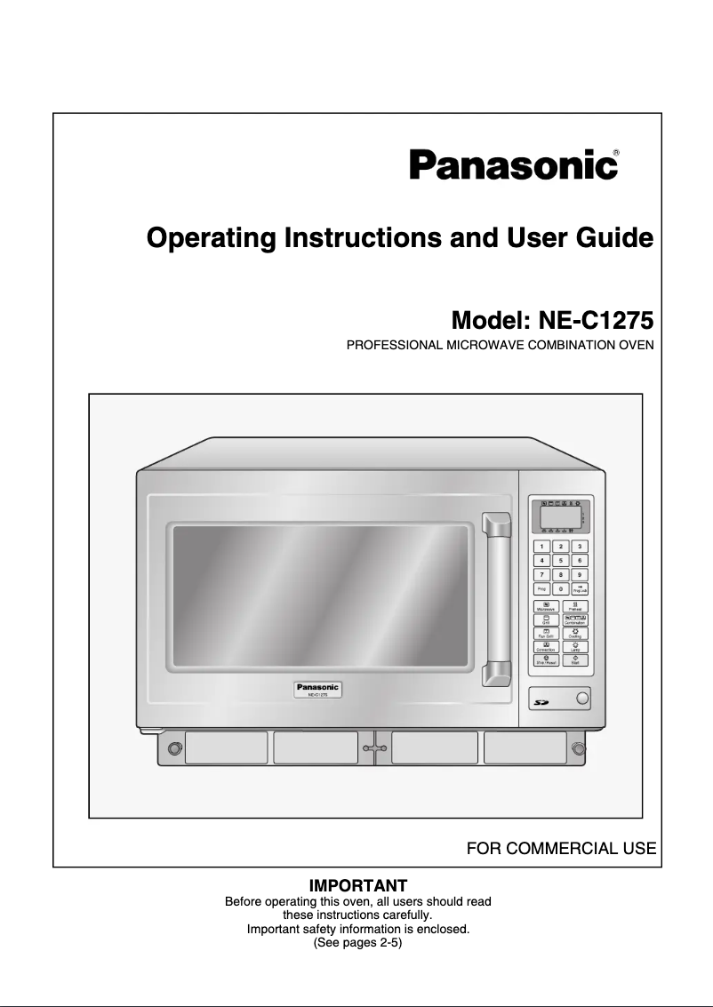 Página 1 del manual Manual de usuario Panasonic NE-C1275
