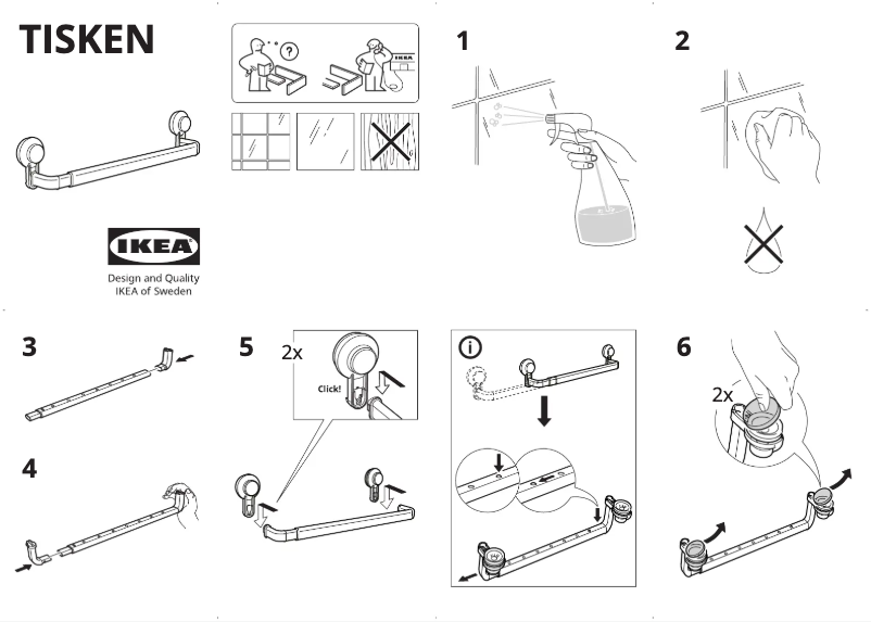 Page 1 de la notice Manuel utilisateur Ikea TISKEN 403.812.86