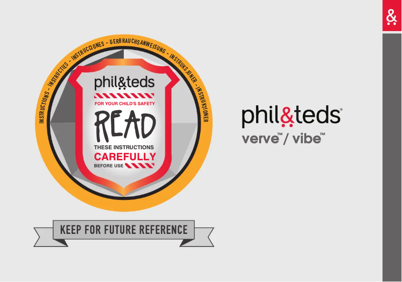 Page 1 de la notice Manuel utilisateur Phil & Teds verve 3