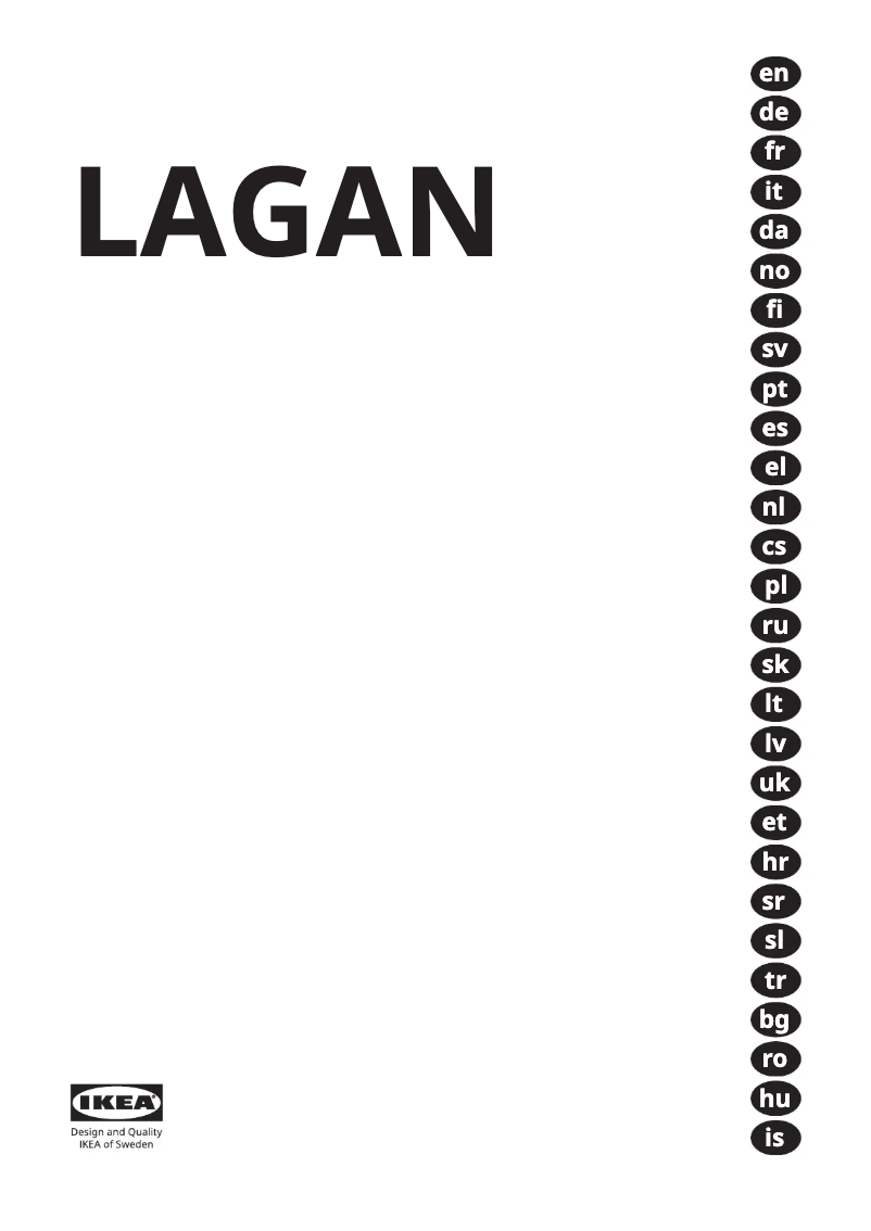 Page 1 de la notice Manuel utilisateur Ikea LAGAN 905.787.99