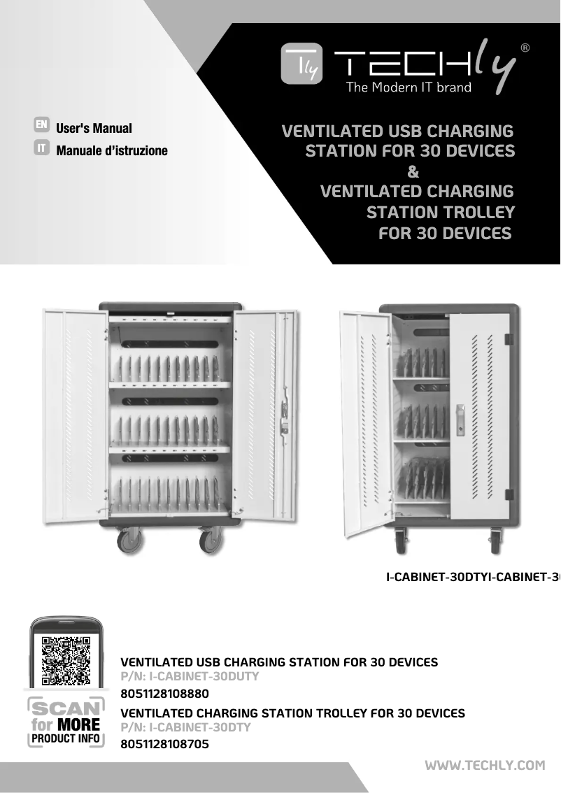 Page 1 de la notice Manuel utilisateur Techly I-CABINET-30DTY
