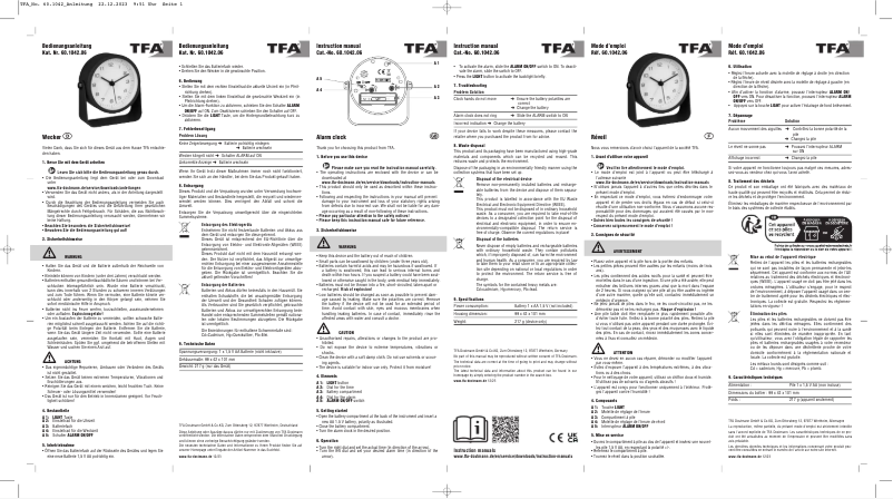 Page 1 of the manual User Manual TFA 60.1042.06