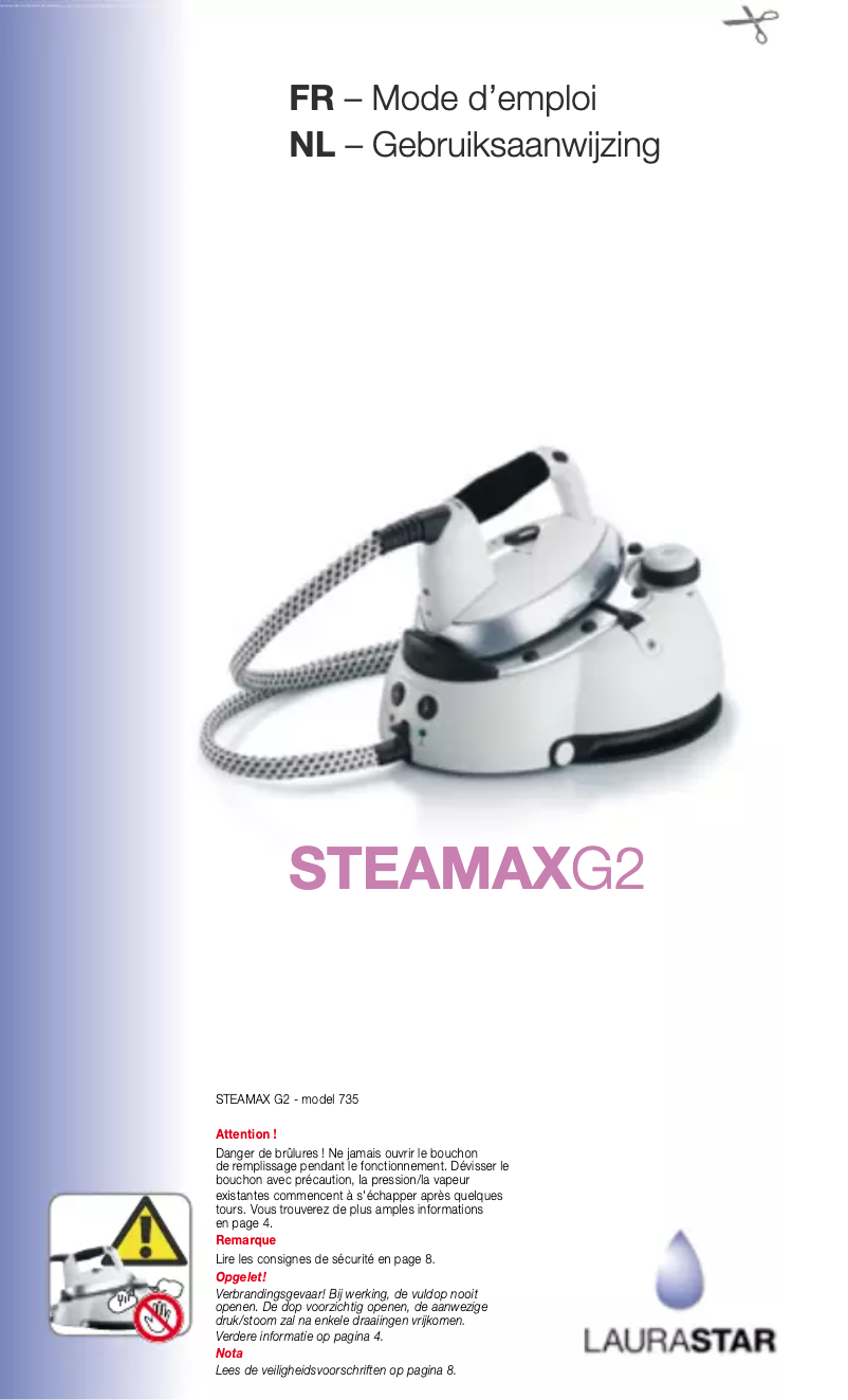 Página 1 del manual Manual de usuario Laurastar Steamax G2