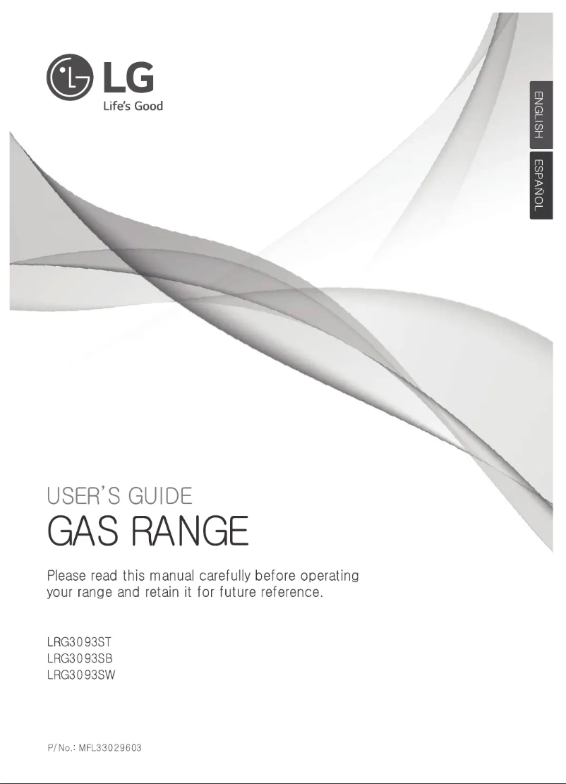 Page 1 of the manual User Manual LG LRG3093SB