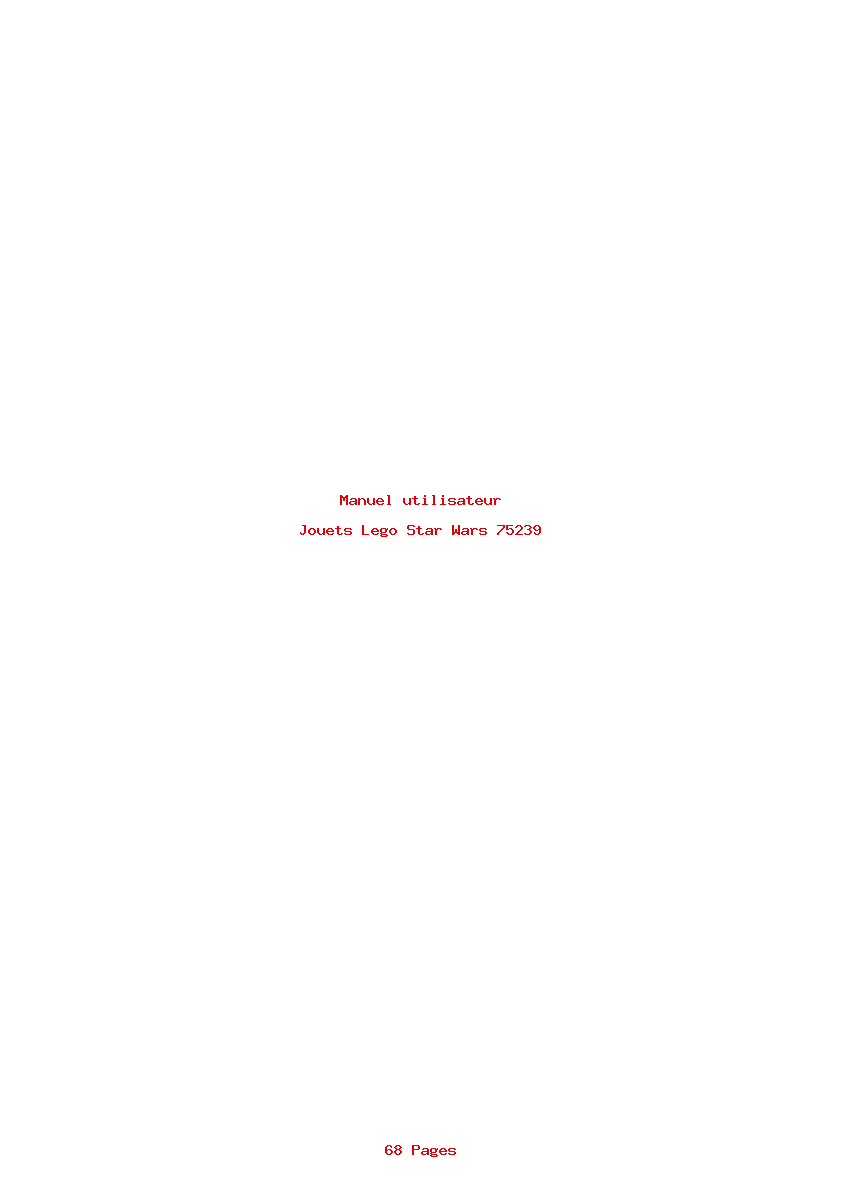 Page 1 de la notice Manuel utilisateur Lego Star Wars 75239