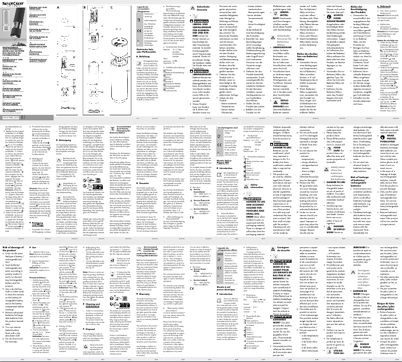 Page 1 of the manual User Manual SilverCrest HG07849A