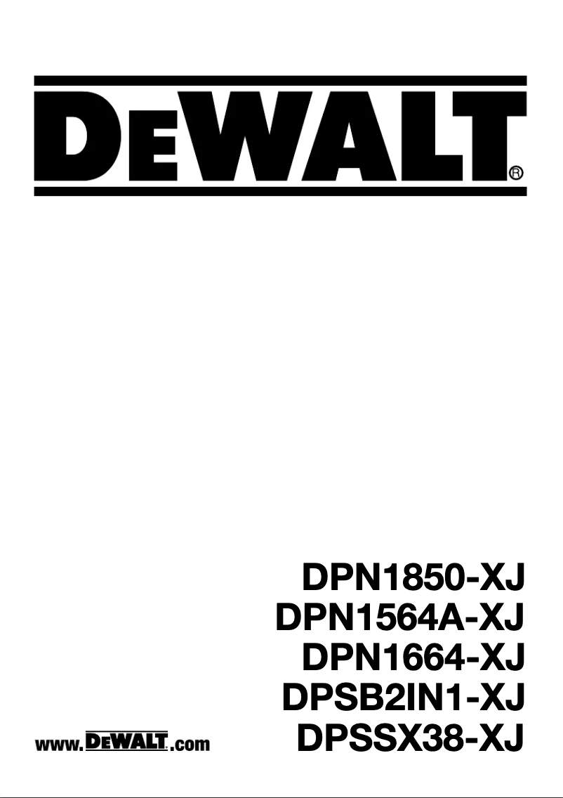 Page 1 de la notice Manuel utilisateur DeWalt DPN1664