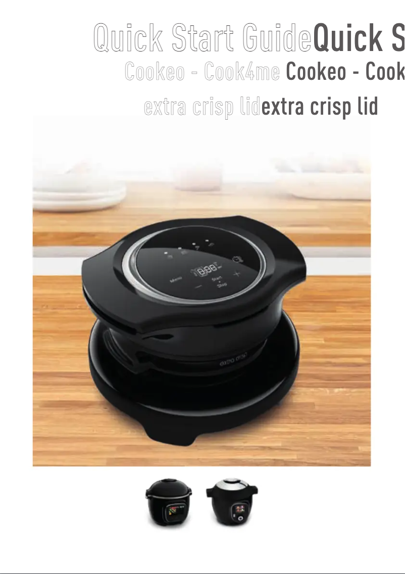 Page 1 of the manual Quick Start Guide Moulinex Extra Crisp EZ150800