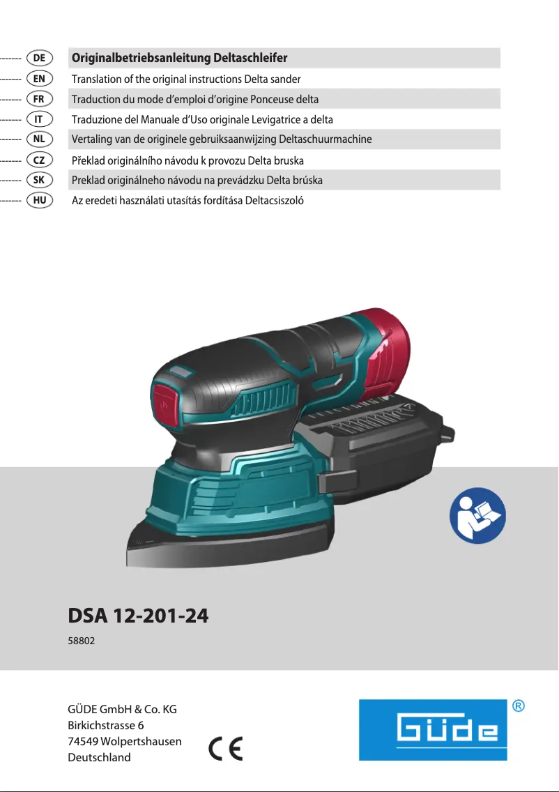 Page 1 de la notice Manuel utilisateur Güde DSA 12-201-24