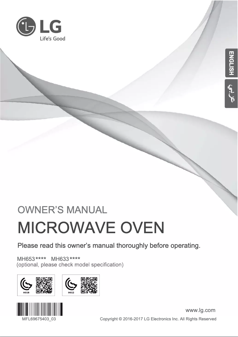 Page 1 de la notice Manuel utilisateur LG MH6535GIS