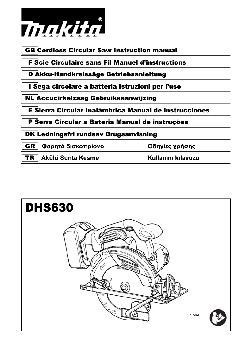 Page 1 de la notice Manuel utilisateur Makita DHS630