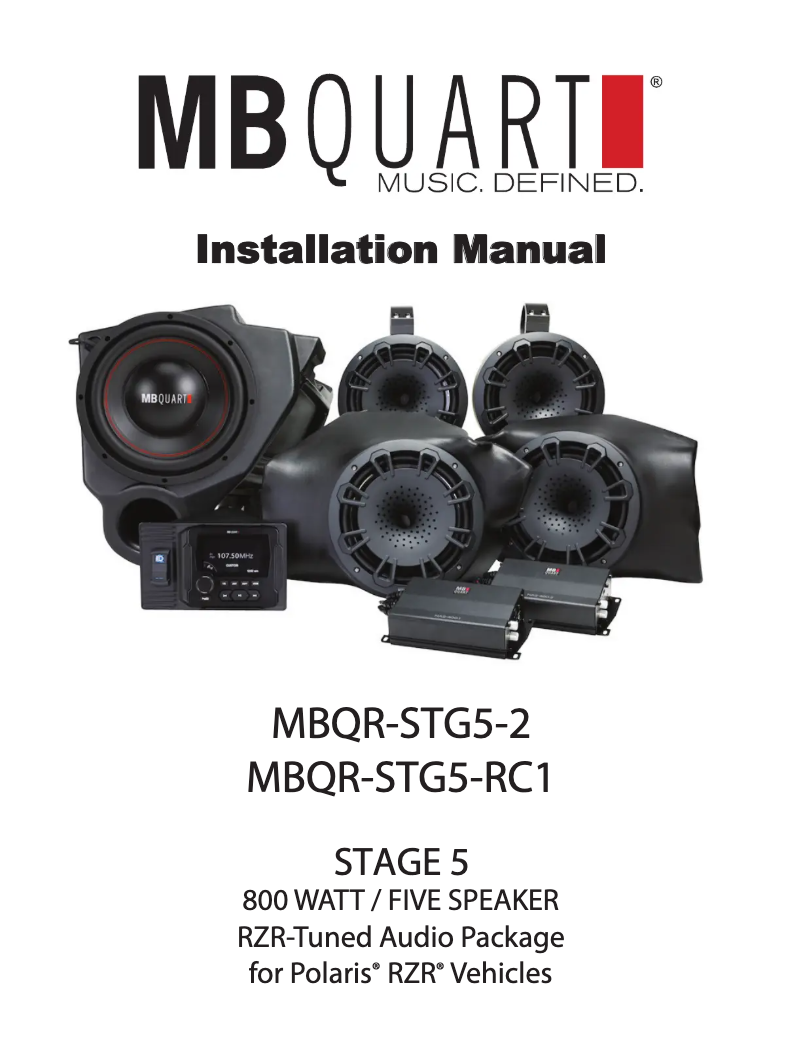 Page 1 de la notice Manuel utilisateur MB Quart MBQR-STG5-RC1