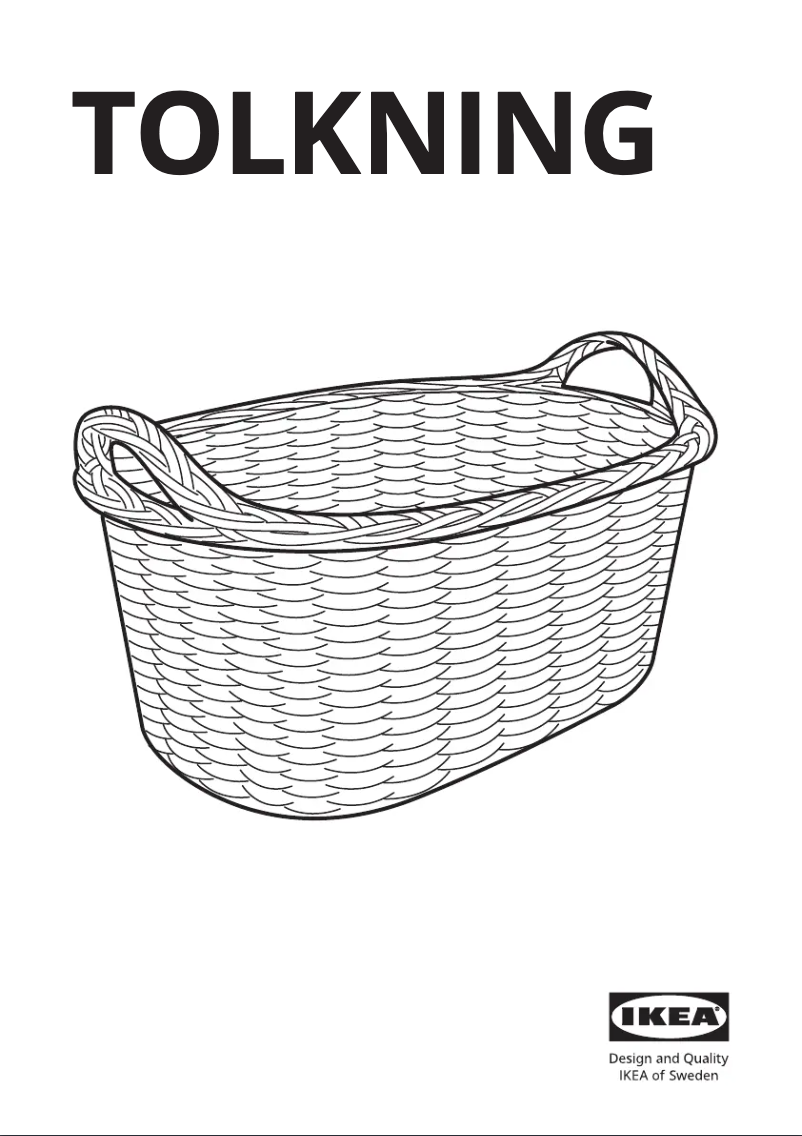Page 1 de la notice Manuel utilisateur Ikea TOLKNING 805.126.19