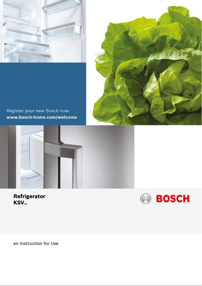 Page 1 of the manual User Manual Bosch KSV36VW31