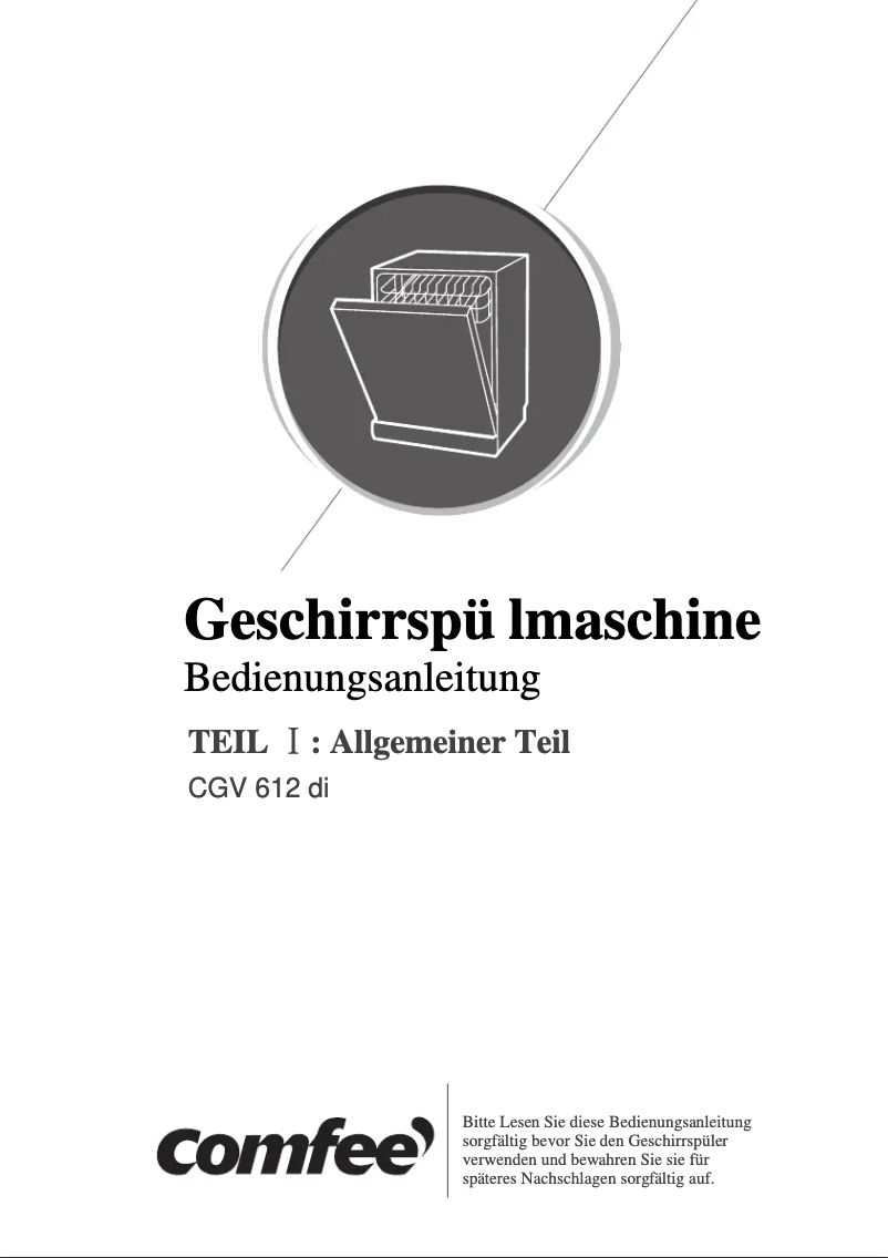 Página 1 del manual Manual de usuario Comfee CGV 612 di