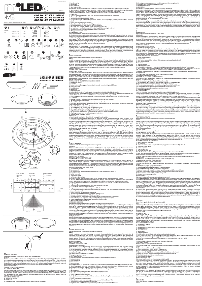 Page 1 de la notice Manuel utilisateur Kanlux CORSO LED V2 24-NW