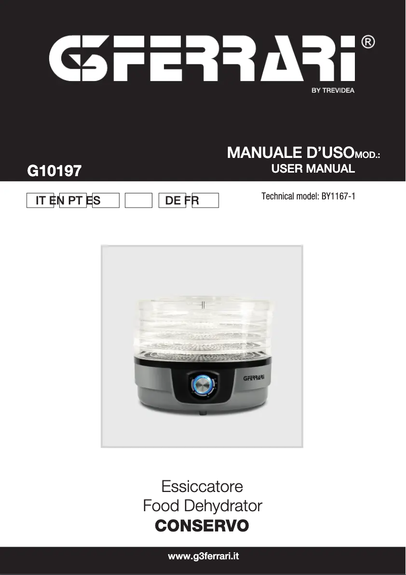 Page 1 de la notice Manuel utilisateur G3 Ferrari Conservo G10197