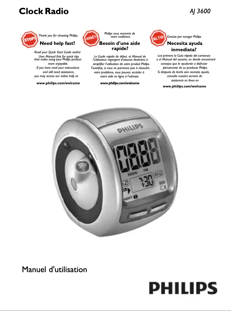 Página 1 del manual Manual de usuario Philips AJ3600