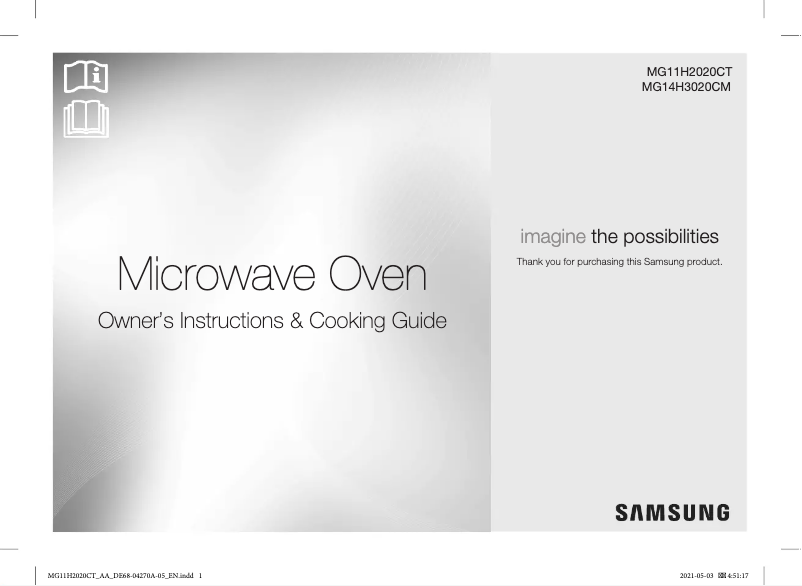 Page 1 de la notice Manuel utilisateur Samsung MG14H3020CM