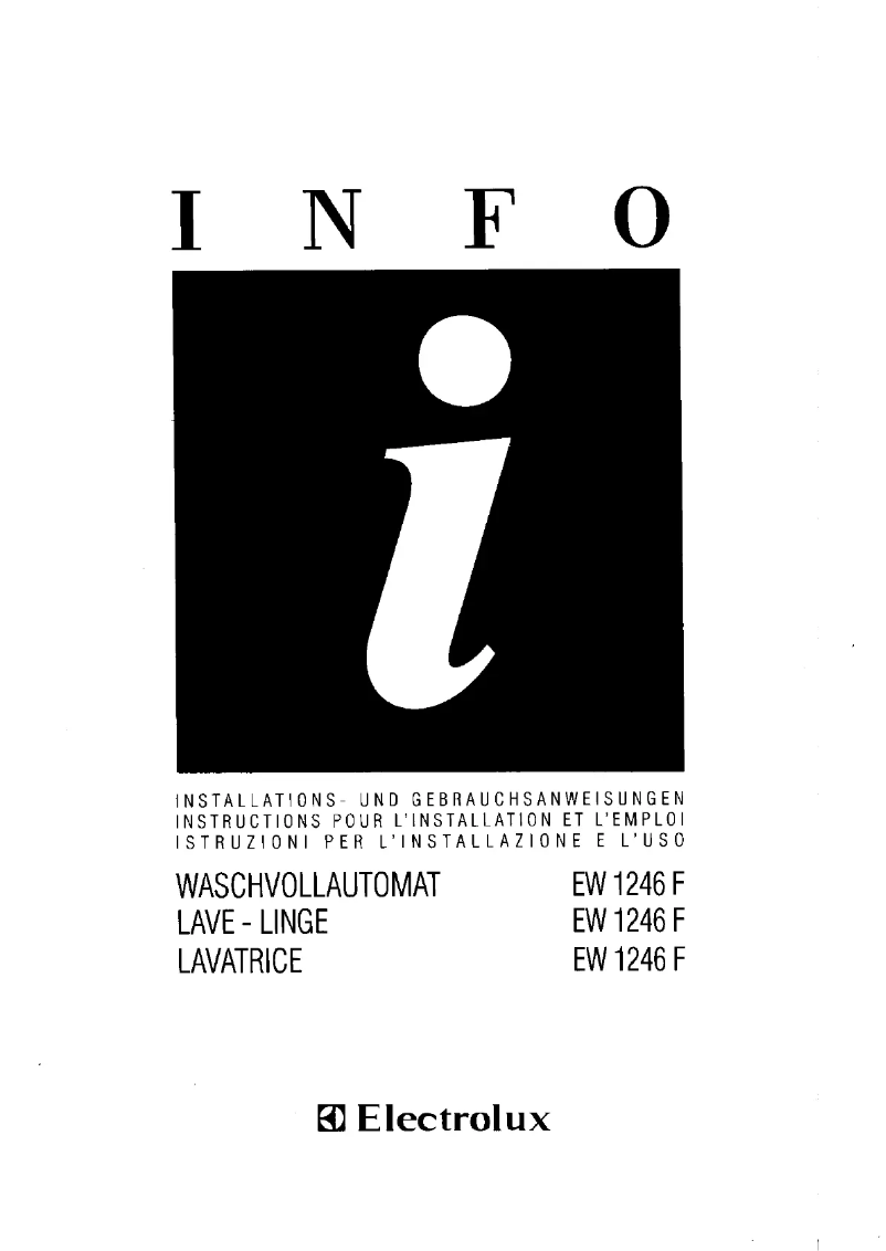 Página 1 del manual Manual de usuario Electrolux EW 1246 f