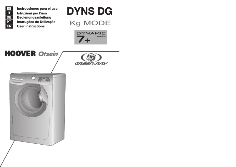 Page 1 de la notice Manuel utilisateur Hoover DYNS 7144D1S